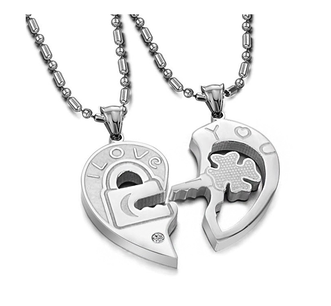 His & Hers Matching Set Your Key to My Heart Couple Necklace Couple Jewelry Set-Couple Necklace-SunnyHouse Jewelry