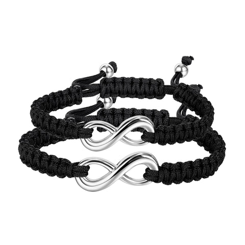 His & Hers Matching Set Forever Love Knit Couple Bracelets-Couple Bracelets-SunnyHouse Jewelry