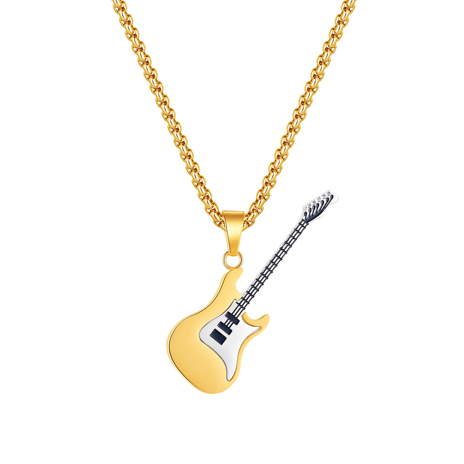 Men's Fashion Guitar Pendant Necklace-Mens Pendant Necklace-SunnyHouse Jewelry