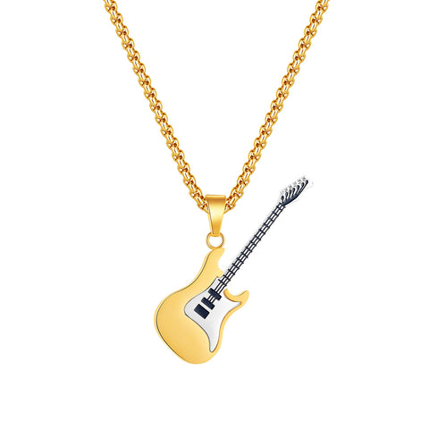 Men's Fashion Guitar Pendant Necklace-Mens Pendant Necklace-SunnyHouse Jewelry