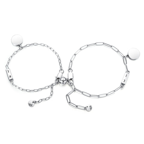 His & Hers Matching Set Stick to Each Other Couple Bracelets-Couple Bracelets-SunnyHouse Jewelry