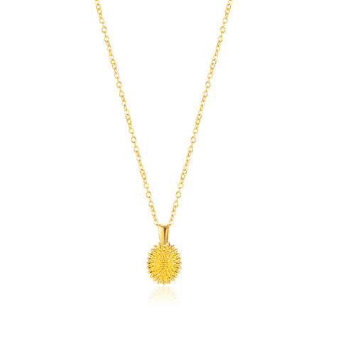 Women's Fashion Golden Durian Pendant Necklace-Womens Pendant Necklace-SunnyHouse Jewelry