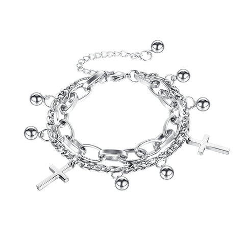 Women's Fashion Cross Bracelet-Womens Bracelet-SunnyHouse Jewelry