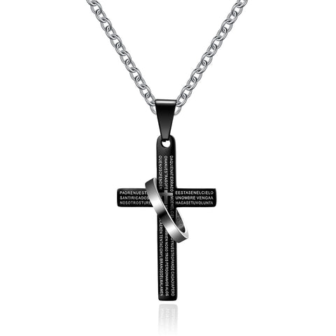 Men's Fashion Cross Pendant Necklace-Mens Pendant Necklace-SunnyHouse Jewelry