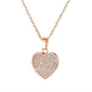 Women's Fashion Diamon Heart Pendant Necklace-Womens Pendant Necklace-SunnyHouse Jewelry