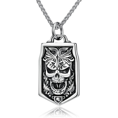 Men's Fashion Men's Gothic Fan Pendant Necklace-Mens Pendant Necklace-SunnyHouse Jewelry