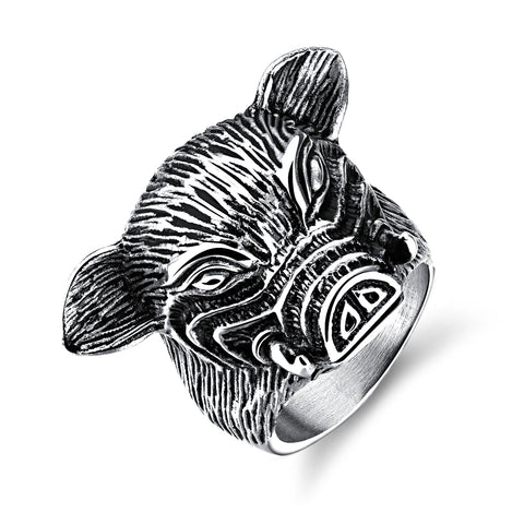 Men's Fashion Pig Hip Hop Ring-Mens Ring-SunnyHouse Jewelry