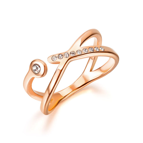 Women's Fashion Rose Gold Star Ring-Womens Ring-SunnyHouse Jewelry