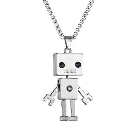 Men's Fashion Cube Robot Pendant Necklace-Mens Pendant Necklace-SunnyHouse Jewelry