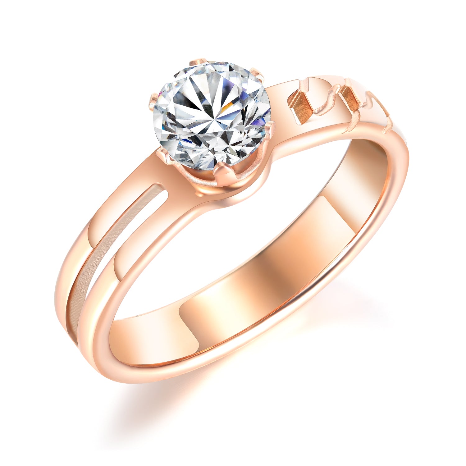 Women's Fashion Rose Gold Ring-Womens Ring-SunnyHouse Jewelry