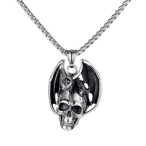 Men's Fashion Skull Spider Pendant Necklace-Mens Pendant Necklace-SunnyHouse Jewelry