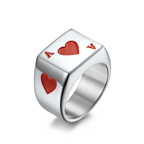 Men's Fashion Ace Ring-Mens Ring-SunnyHouse Jewelry