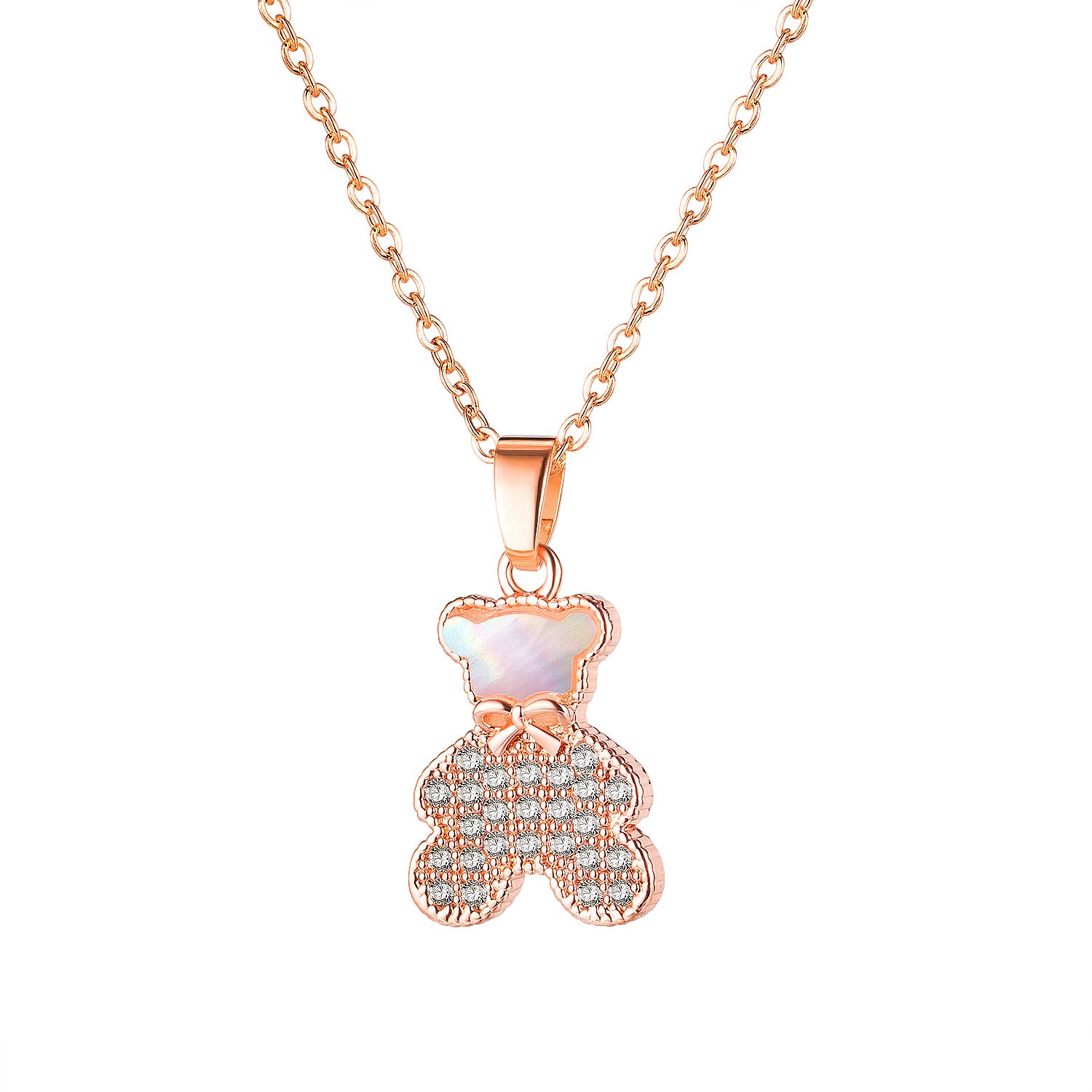 Women's Fashion Teddy Bear Pendant Necklace-Womens Pendant Necklace-SunnyHouse Jewelry