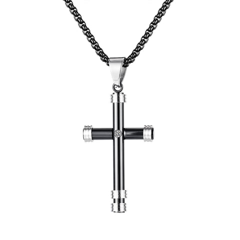 Men's Fashion Hip Hop Cross Pendant Necklace-Mens Pendant Necklace-SunnyHouse Jewelry