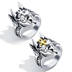 Men's Fashion Anubis Wolf Ring-Mens Ring-SunnyHouse Jewelry