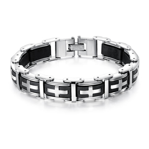 Men's Fashion Cross Bracelet-Mens Bracelet-SunnyHouse Jewelry