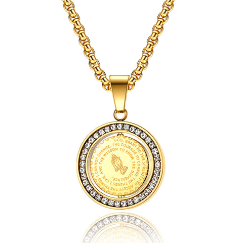 Men's Fashion Victory Applaud Pendant Necklace-Mens Pendant Necklace-SunnyHouse Jewelry