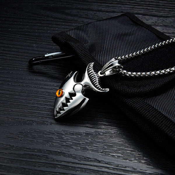 Men's Fashion Hip Hop Fish Pendant Necklace-Mens Pendant Necklace-SunnyHouse Jewelry