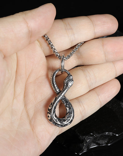 Men's Fashion Snake Pendant Necklace-Mens Pendant Necklace-SunnyHouse Jewelry