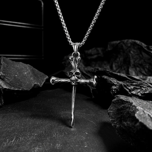 Men's Fashion Skull Cross] Pendant Necklace-Mens Pendant Necklace-SunnyHouse Jewelry