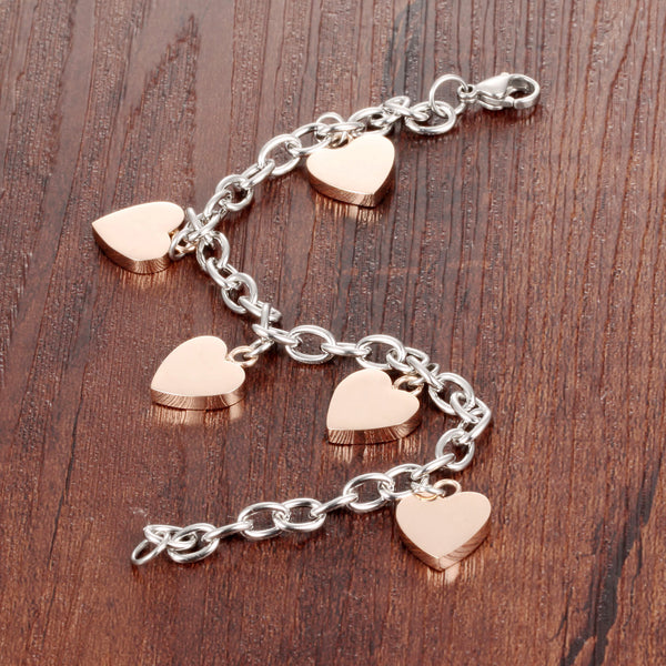 Women's Fashion Heart Bracelet-Womens Bracelet-SunnyHouse Jewelry