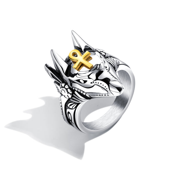 Men's Fashion Anubis Wolf Ring-Mens Ring-SunnyHouse Jewelry