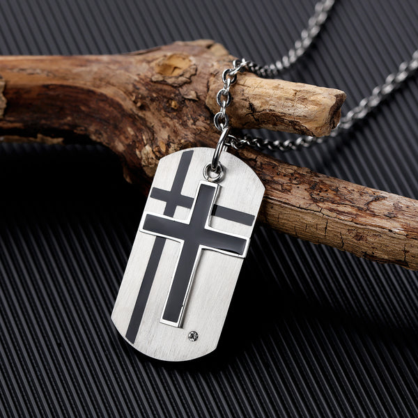 Men's Fashion Hip Hop Cross Pendant Necklace-Mens Pendant Necklace-SunnyHouse Jewelry