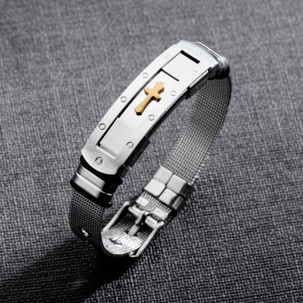 Men's Fashion Cross Bracelet-Mens Bracelet-SunnyHouse Jewelry