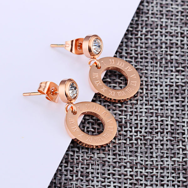 Women's Fashion Ring Drop Earrings-Womens Earrings-SunnyHouse Jewelry