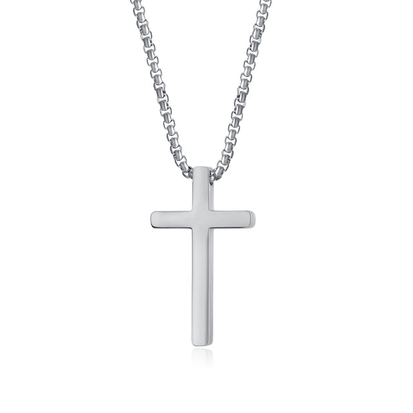 Men's Fashion Simple Cross Pendant Necklace-Mens Pendant Necklace-SunnyHouse Jewelry