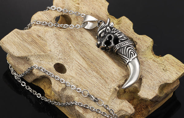 Men's Fashion Kirin Spike Pendant Necklace-Mens Pendant Necklace-SunnyHouse Jewelry