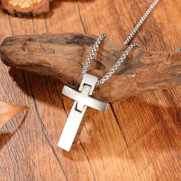 Men's Fashion Cross Pendant Necklace-Mens Pendant Necklace-SunnyHouse Jewelry