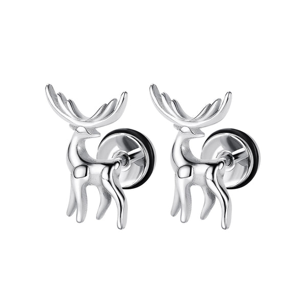 Women's Fashion Moose Stud Earrings-Womens Earrings-SunnyHouse Jewelry