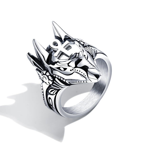 Men's Fashion Anubis Wolf Ring-Mens Ring-SunnyHouse Jewelry