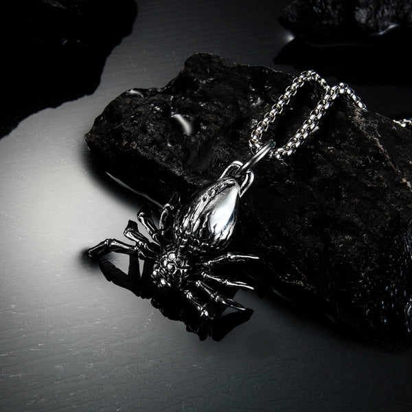 Men's Fashion Spider Pendant Necklace-Mens Pendant Necklace-SunnyHouse Jewelry