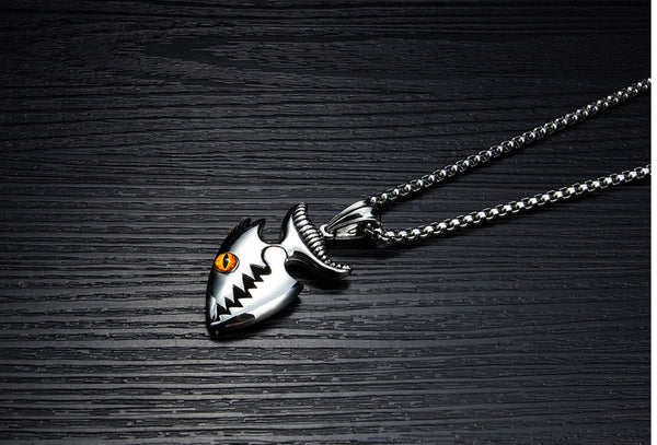 Men's Fashion Hip Hop Fish Pendant Necklace-Mens Pendant Necklace-SunnyHouse Jewelry