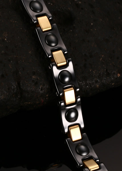 Women's Fashion Black and Gold Bracelet-Womens Bracelet-SunnyHouse Jewelry