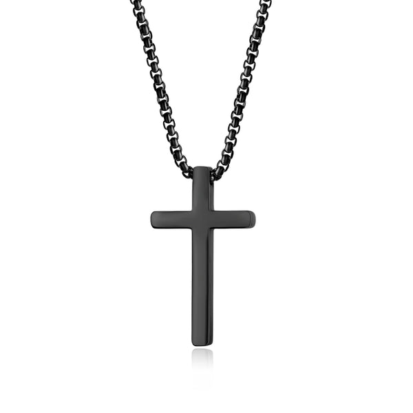 Men's Fashion Simple Cross Pendant Necklace-Mens Pendant Necklace-SunnyHouse Jewelry