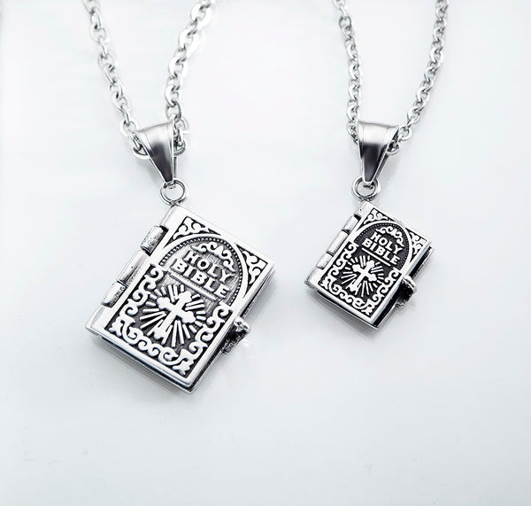 His & Hers Matching Set Holy Bible Tag Couple Necklace Couple Jewelry Set-Couple Necklace-SunnyHouse Jewelry