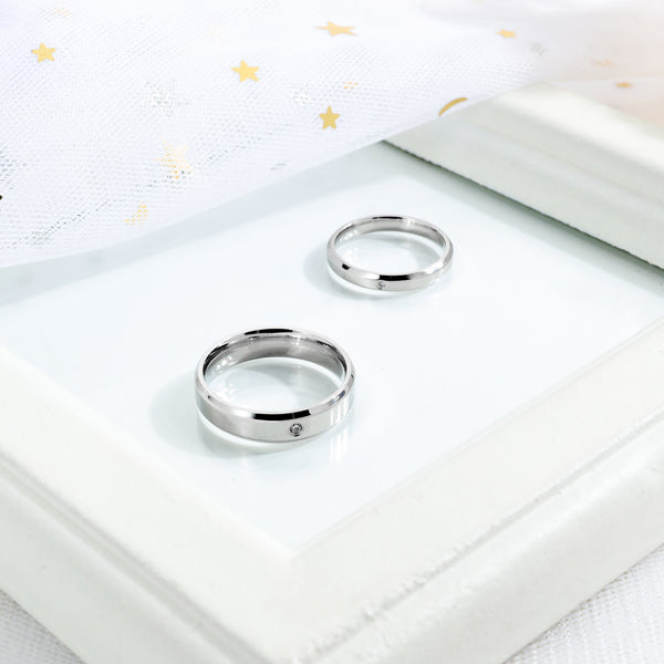 His & Hers Matching Set Customized Couple Rings Wedding Band Set-Customized Couple Rings-SunnyHouse Jewelry