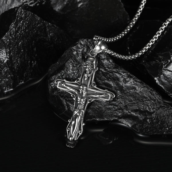 Men's Fashion Hip Hop Cross Pendant Necklace-Mens Pendant Necklace-SunnyHouse Jewelry