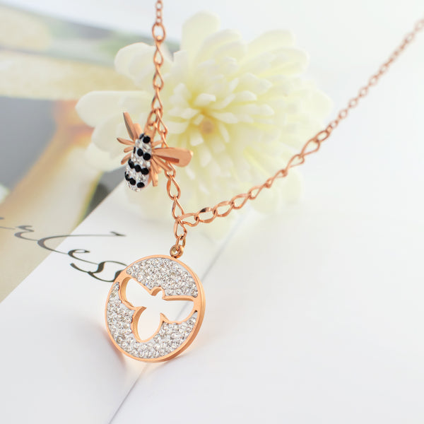 Women's Fashion Diamond Animal Pendant Necklace-Mens Pendant Necklace-SunnyHouse Jewelry