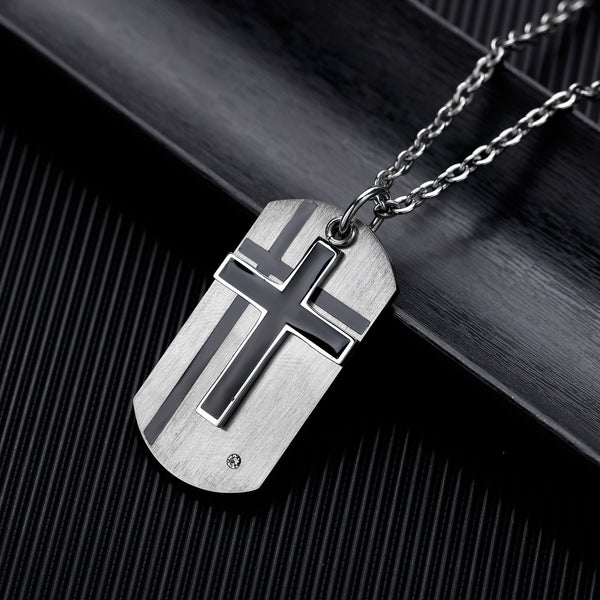 Men's Fashion Hip Hop Cross Pendant Necklace-Mens Pendant Necklace-SunnyHouse Jewelry