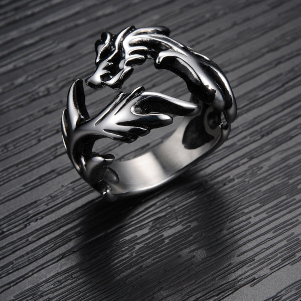 Men's Fashion Dragon Hip Hop Ring-Mens Ring-SunnyHouse Jewelry