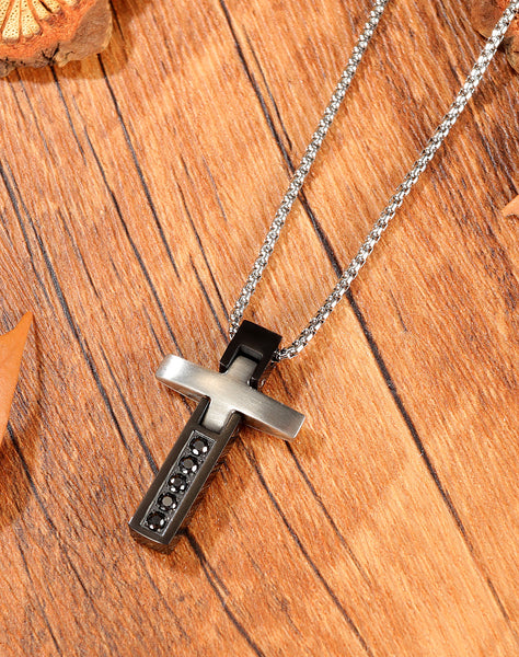 Men's Fashion Cross Pendant Necklace-Mens Pendant Necklace-SunnyHouse Jewelry