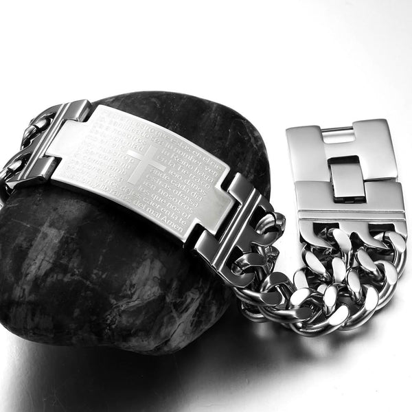 Men's Fashion Big Cross Bracelet-Mens Bracelet-SunnyHouse Jewelry