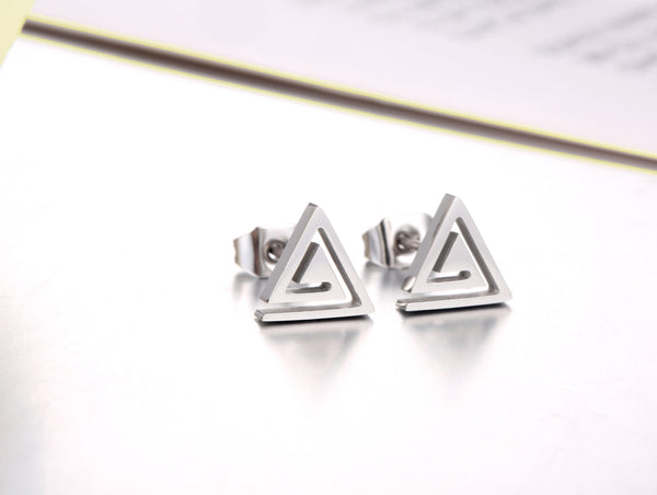 Women's Fashion Blinking Triangle Stud Earrings-Womens Earrings-SunnyHouse Jewelry