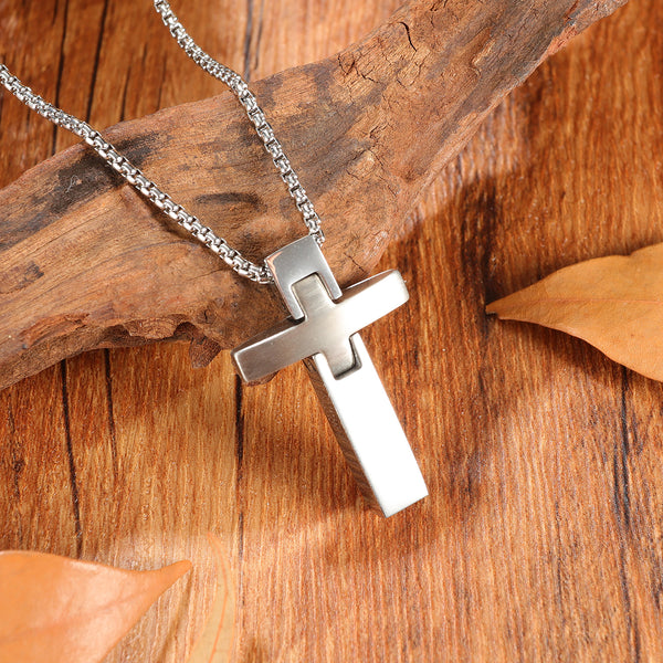 Men's Fashion Cross Pendant Necklace-Mens Pendant Necklace-SunnyHouse Jewelry