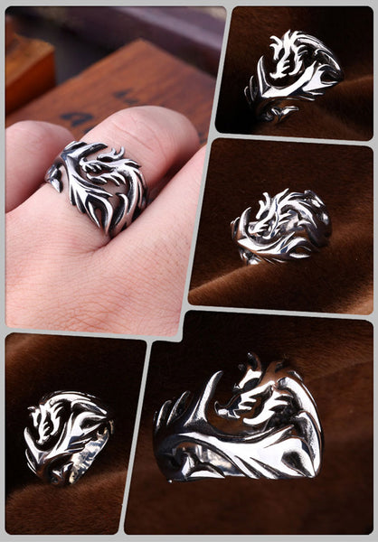 Men's Fashion Dragon Hip Hop Ring-Mens Ring-SunnyHouse Jewelry