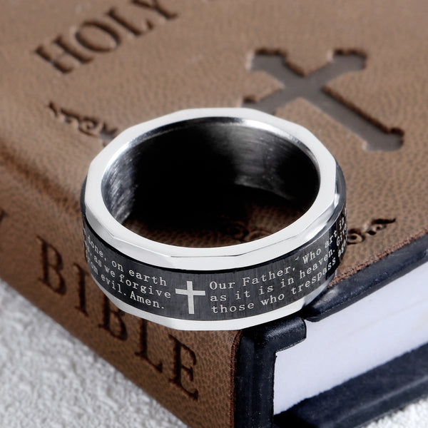 Men's Fashion Cross Rotating Ring-Mens Ring-SunnyHouse Jewelry